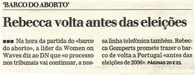 Rebecca volta antes das eleições