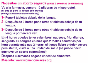 Aborto con pastillas Sticker