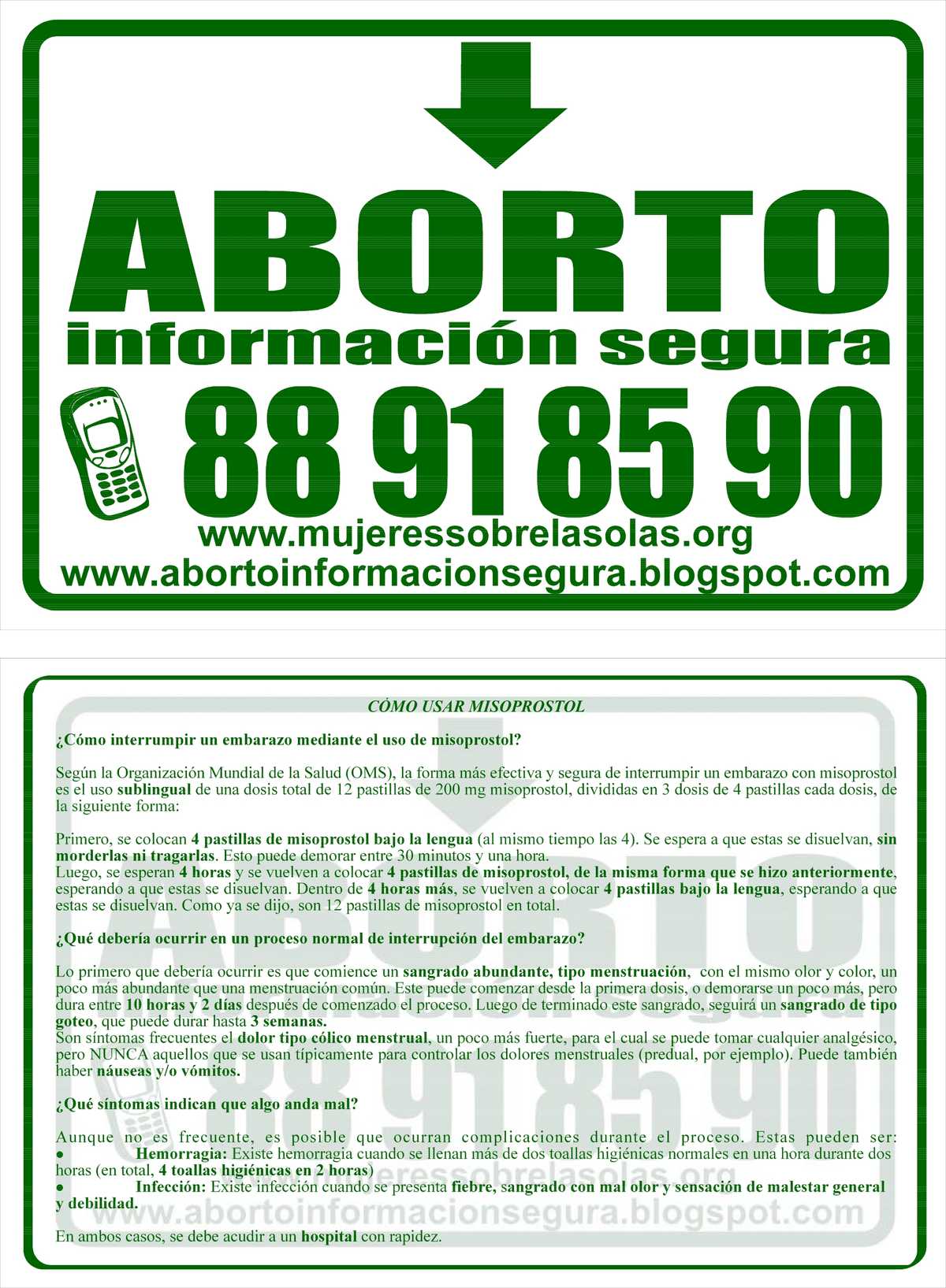 Flyer, Chilean Hotline