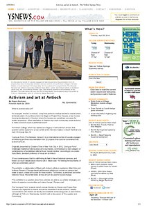 Activism and art at Antioch, article 2014