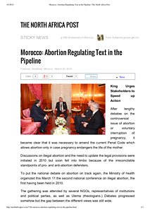 Morocco_ Abortion Regulating Text in the Pipeline _ The North Africa Post