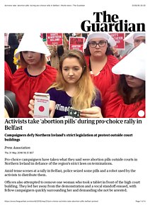 The Guardian Activists take 'abortion pills' during pro-choice rally in Belfast | World news | The Guardian.pdf