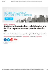 Northern Irish court allows judicial review into decision to prosecute woman under abortion ban _ The Independent.pdf