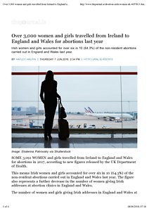 Over 3,000 women and girls travelled from Ireland to England and Wales for abortions last year.pdf