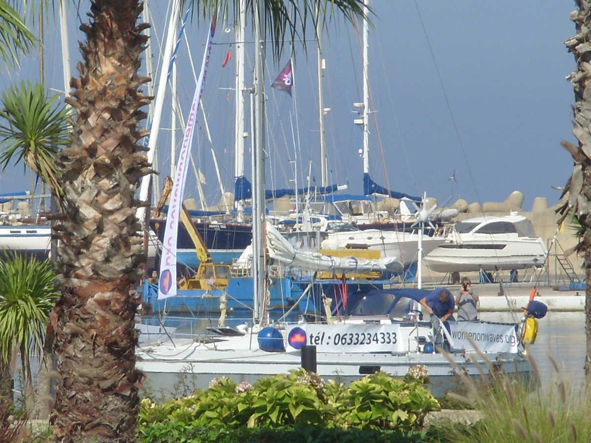 Abortion ship in harbor smir, morocco