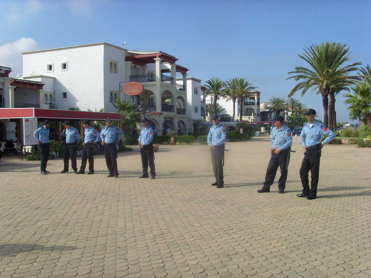 police blocking harbour