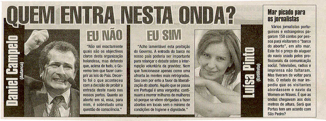 Quem entra nesta onda?