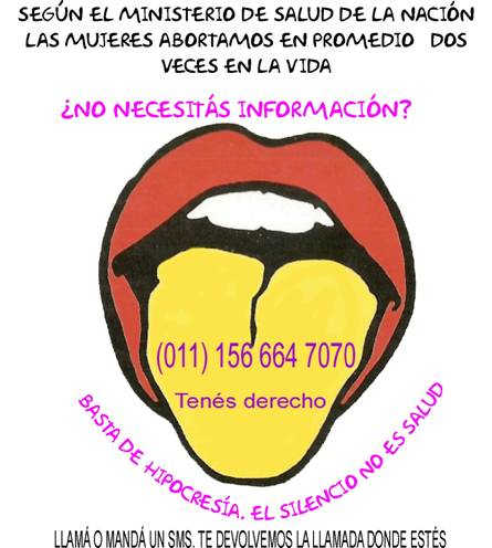 Pegatina aborto seguro Argentina