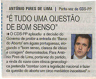 "È tudo uma questão de bom senso"