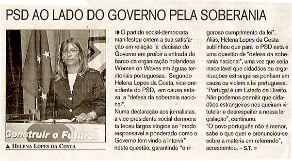 PSD ao lado do governo pela soberania