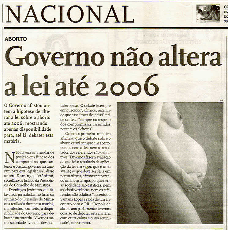 Governo não altera a lei até 2006