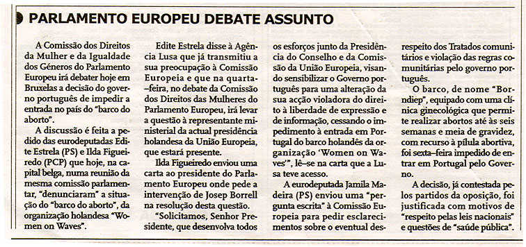 Parlamento europeu debate assunto