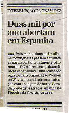 Duas mil por ano abortam em Espanha