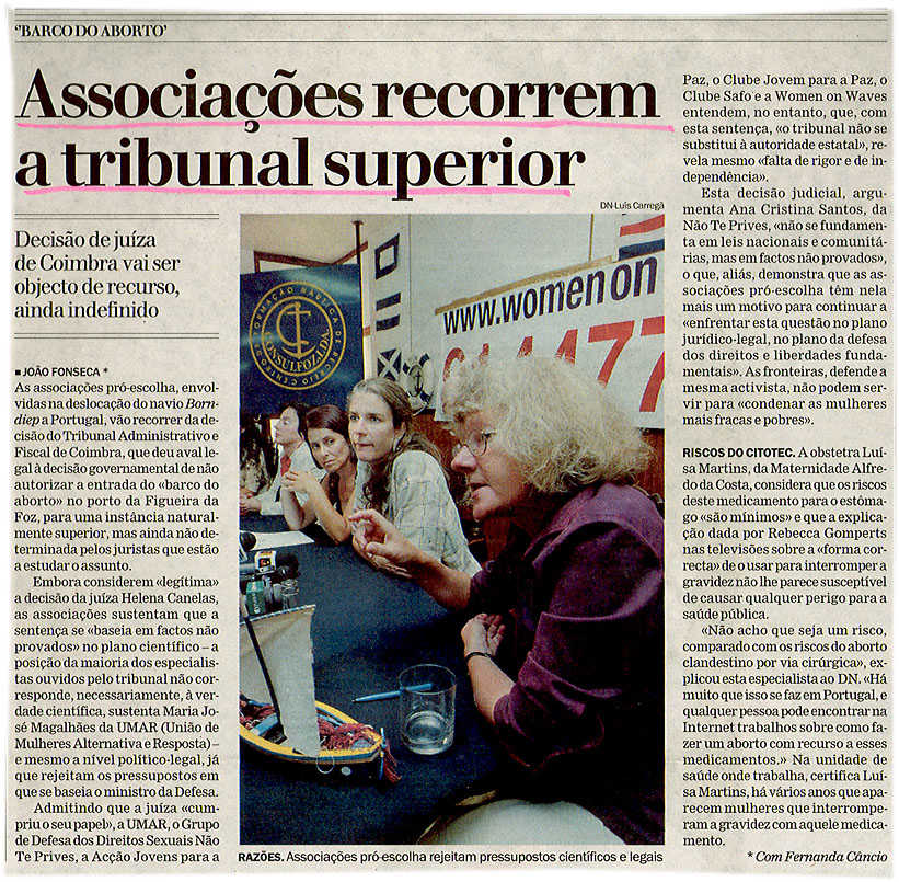 Associações recorrem a tribunal superior