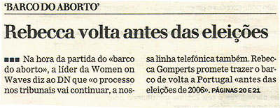 Rebecca volta antes das eleições