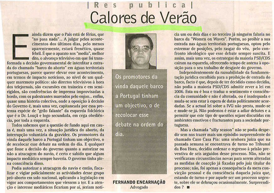 Calores de Verão