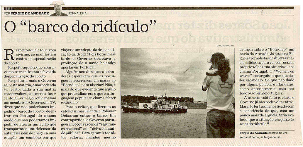 O "barco do ridículo"