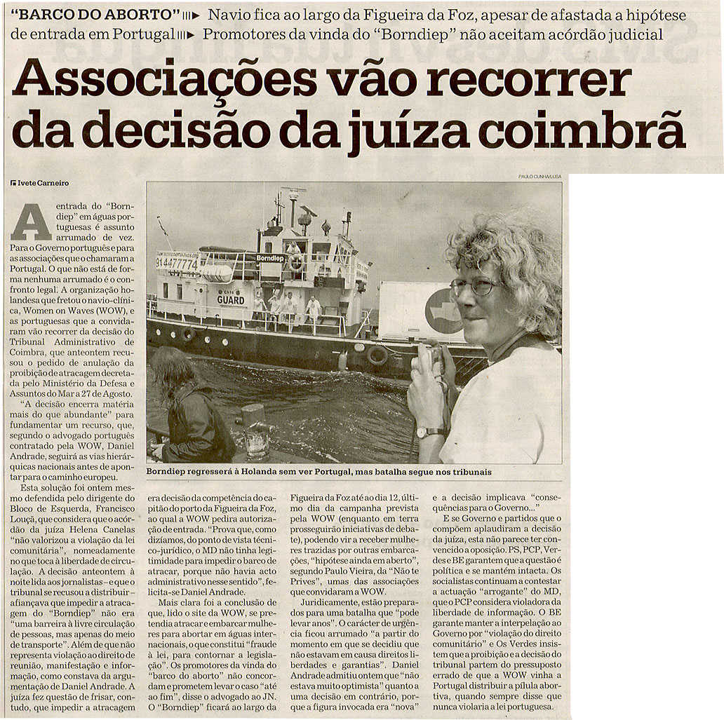 Associações vão recorrer da decisão