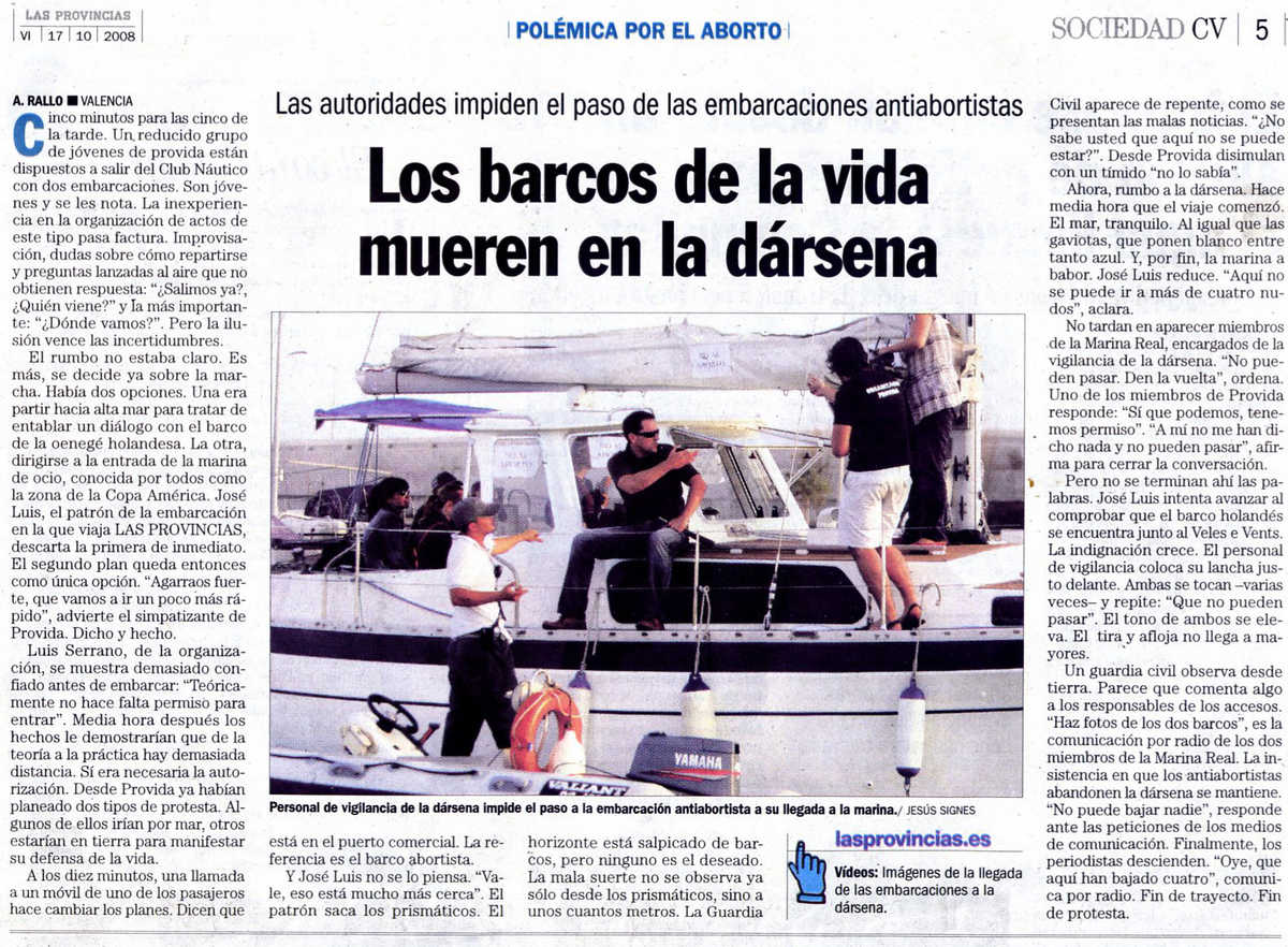 Los barcos de la vide mueren en la darsena