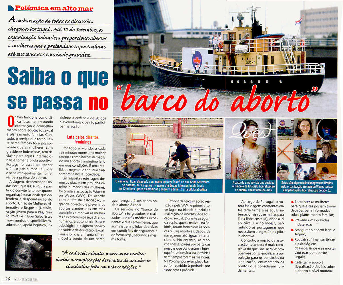 Saiba o que se passa no "barco do aborto"