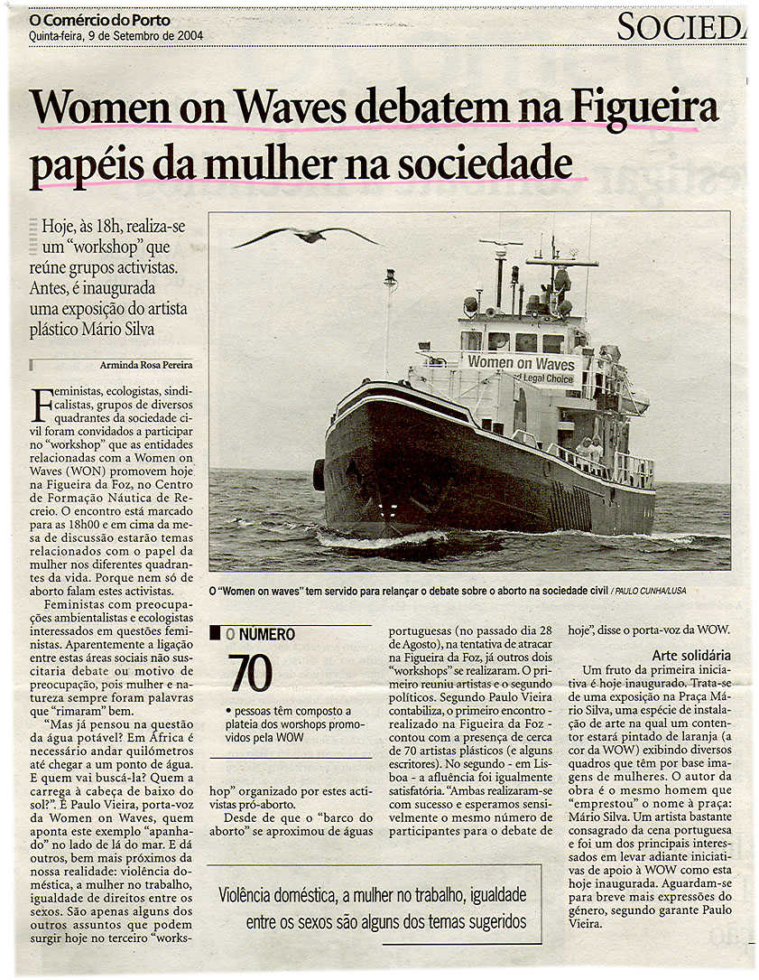 Women on Waves debatem na Figueira papéis da mulher na sociedade