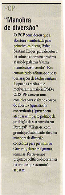 "Manobra de diversão"