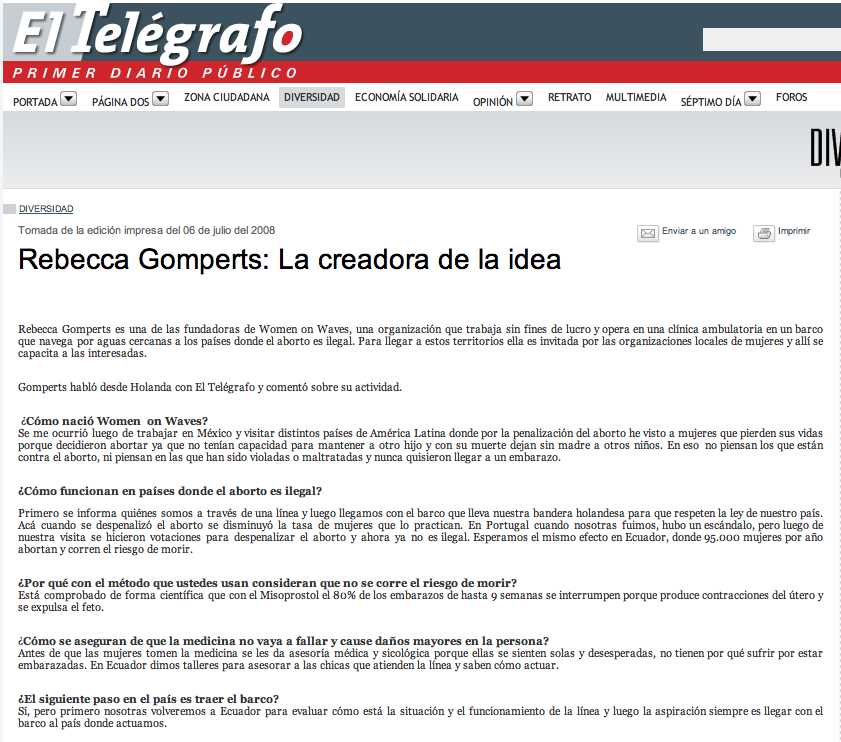 El Telegrafo-Rebecca