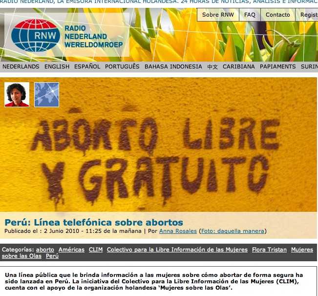 Aborto seguro peru RNW