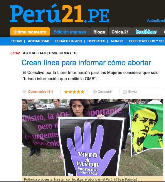Linea aborto Peru21