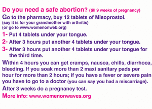 Abortion with pills English