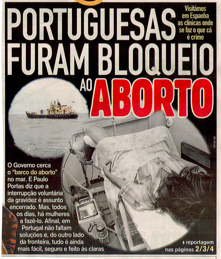 Portuguesas furam bloqueio ao do aborto