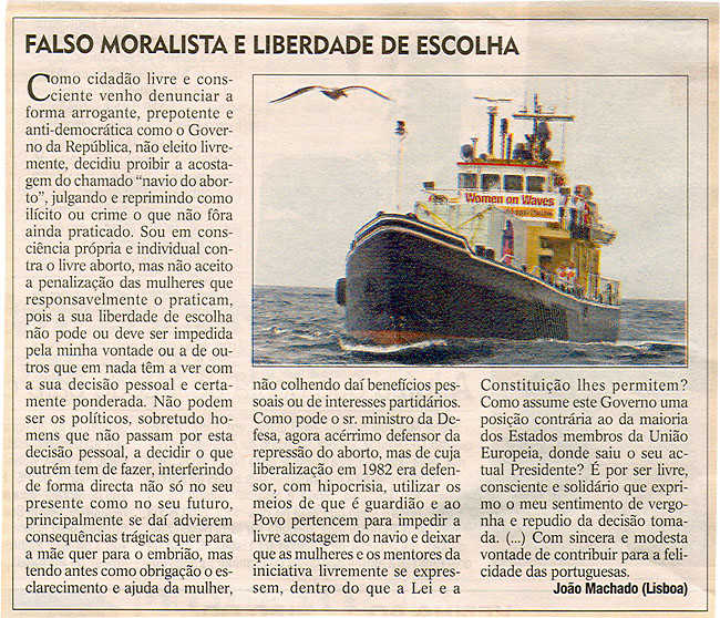 Falso Moralista e Liberdade de Escolha