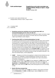 Uitstel wijziging BAZ op verzoek eerste kamer, 2009