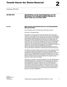 Reactie VWS op verstrekken informatie over misoprostol, 2004