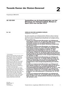 Verslag overleg kamer over besluit WAZ 2010
