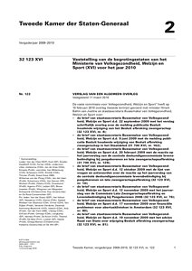 Verslag overleg kamer over besluit WAZ 2010