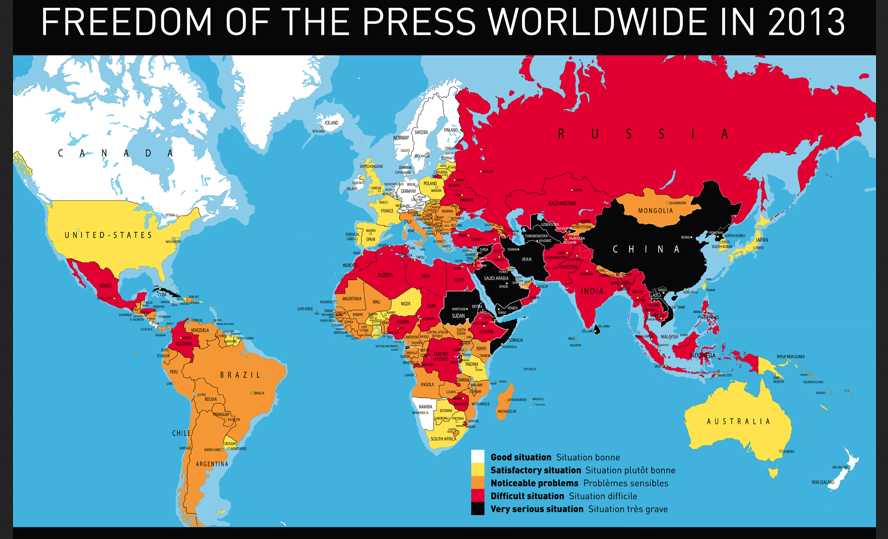 world map freedom of information
