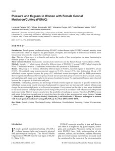 scientific article FGM/Sexual pleasure