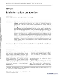 scientific article about misinformation about abortion
