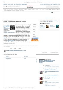 Chile, case of a pregnant 11- year old after rape