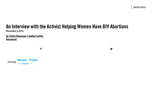 5-12-2014 Vice- an interview with women who offer DIY abortions
