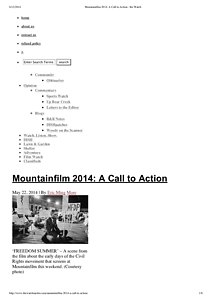 Mountainfilm 2014_ A Call to Action _ the Watch