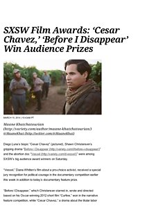 SXSW_ ‘Cesar Chavez,’ ‘Before I Disappear’ Win Audience Awards _ Variety