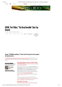 SXSW_ 'Fort Tilden,' 'The Great Invisible' Take Top Awards - The Hollywood Reporter