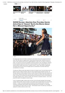 SXSW Review_ Abortion Doc Provides Heroic Aid at Sea In 'Vessel,' But Is the Movie About Her a Missed Opportunity_ _ Filmmakers, Film Industry, Film Festivals, Awards & Movie Reviews _ Indiewire
