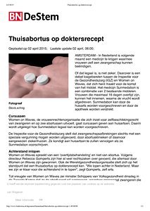 Thuisabortus op doktersrecept