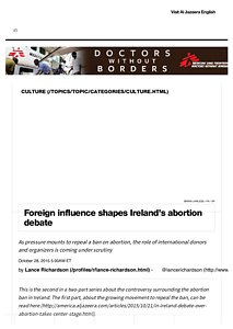 Foreign Influence Shapes Ireland's Abortion Debate _ Al Jazeera America.pdf