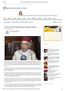 No Text in Quran Prohibits Abortion_ Moroccan ScholarMorocco World News