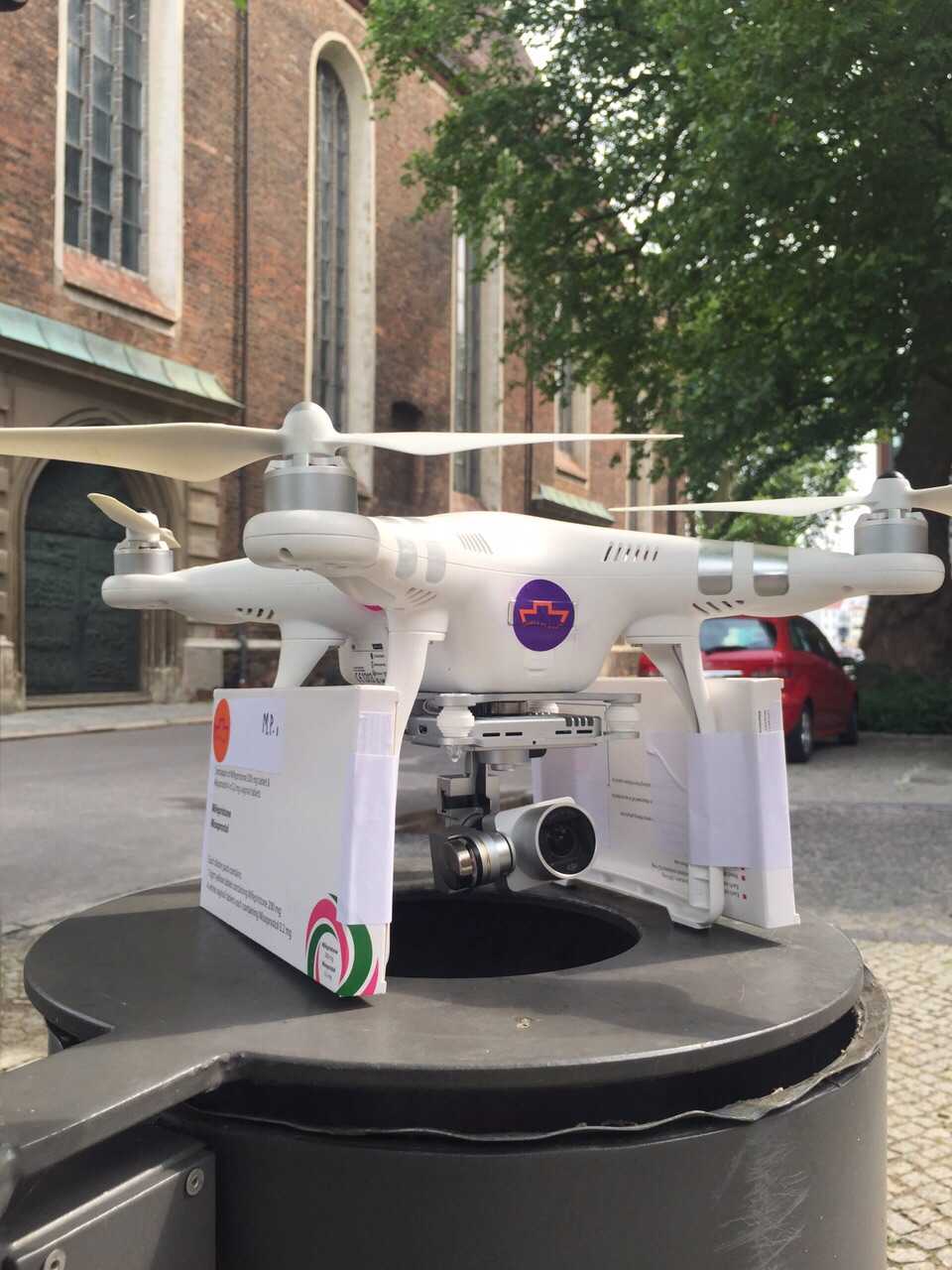 Drone waiting for take off