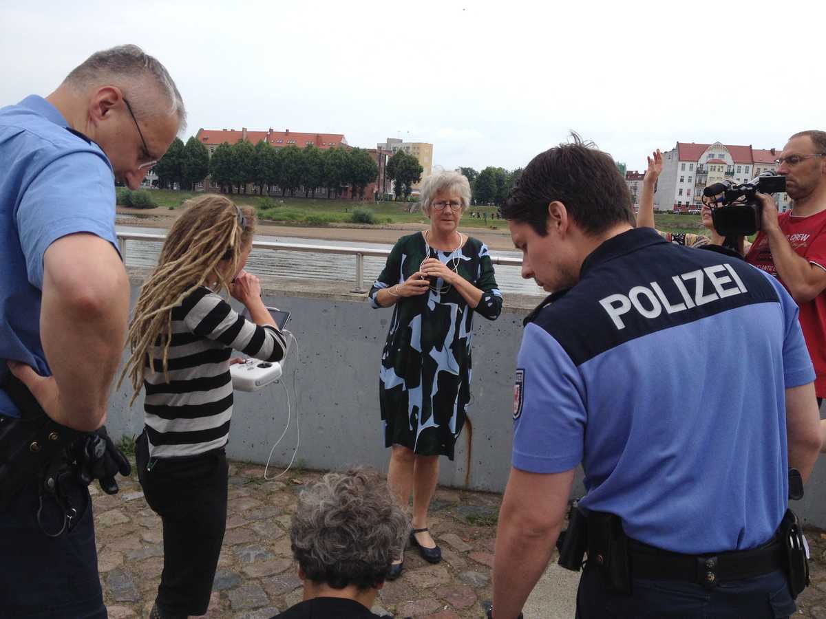 Doctor Gunilla with German Police